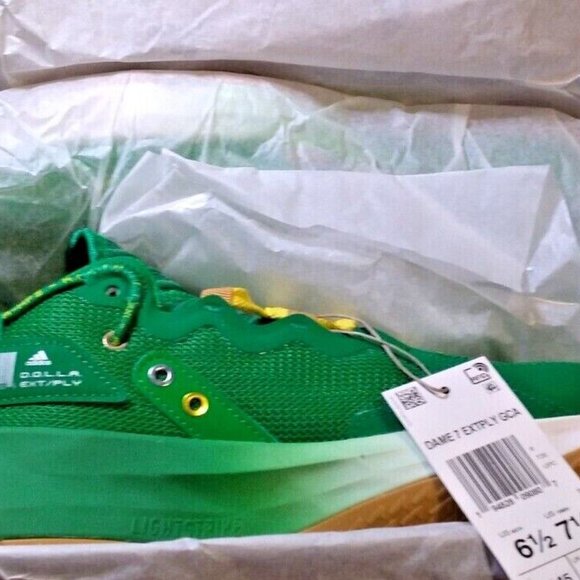 ADIDAS DAME 7 EXTPLY DAMIAN LILLARD TEAM GREEN SHOES #H69011 MEN 6.5 WOMEN 7.5 U main image 4